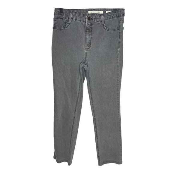 Jones New York Women 10 Gray Straight Leg Jeans Secret Slimming Stretch - Picture 1 of 10